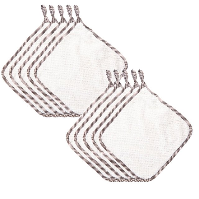 Oleegame 2PC Ten Dollar Items 5PCS Rag Dish Cloth Water Absorption Thickening Pot Washing Towel Table Home Kitchen Dishcloth Beige