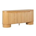thumbnail image 5 of Walker Edison Modern Large Curved Wood Sideboard TV Stand, White Oak, 5 of 13