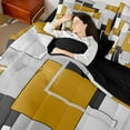 thumbnail image 4 of Castle Fairy Brown Rectangle 7-Piece Bedding Comforter Set for Teens,Abstract Minimalist King Bedding Sets,Geometric Stripes Ultra Soft Bed Sheets,Super Cozy Room Decor, 4 of 8