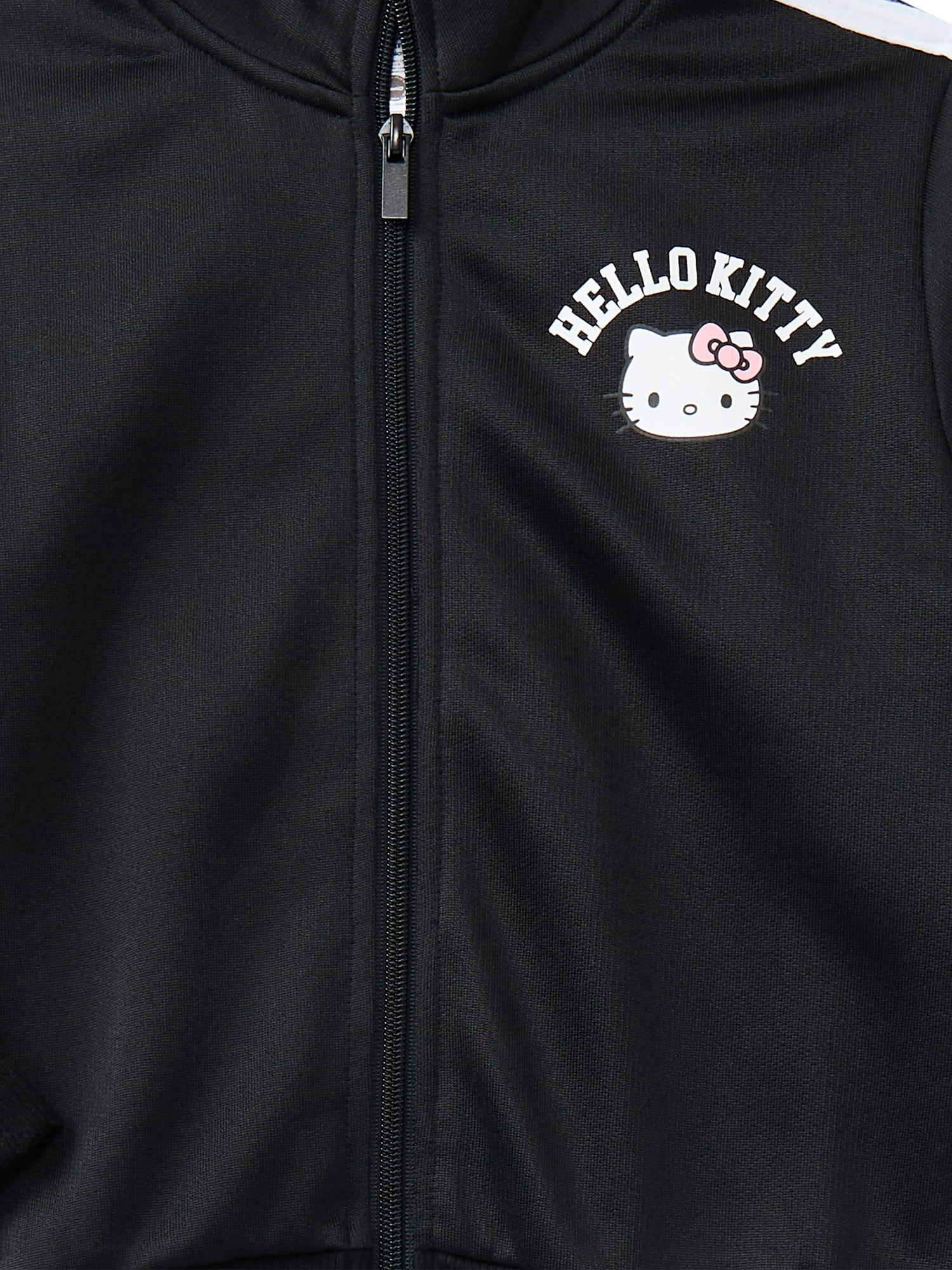 Hello Kitty Girls Graphic Zip Track Jacket with Side Bows, Midweight, Sizes 4-16