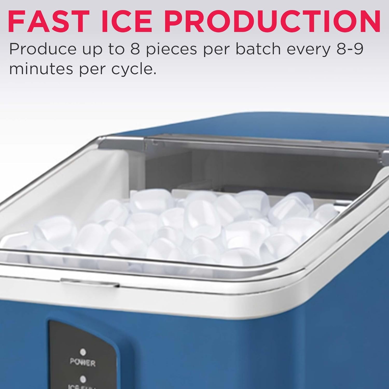 Compact Countertop Ice Maker, 26 lb per Day, Black