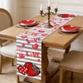 thumbnail image 3 of SIYTUAU Pvc Valentine Themed Table Runner 70.87X11.81 Inch Heart Pattern Decorative Tablecloth For Home Dining, 3 of 6