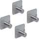 thumbnail image 1 of Ganchos de acero inoxidable, los ganchos adhesivos para pared constan de 4 piezas de pegatinas 3M No requiere perforación Plata Sailing Electrónica, 1 of 5