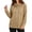 Khaki, variant on Womens Cowl Neck Hoodies Drawstring with Pockets Stitched Panel Waist Loose Long Sleeve Sweatshirt Fall Casual Pullover (Gray,S)