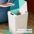 thumbnail image 4 of HBBKVI 3.4 Gallon 3 Modes Motion Sensor Kitchen Trash Can, Plastic Automatic Bathroom Trash Can, White, 4 of 9