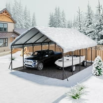 Extra Large 20x24 ft Carport – Durable Metal Garage for Vehicles, Boats, RVs