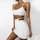 thumbnail image 4 of Conjunto de 2 piezas de traje de falda corta sin mangas sólido Sexy de moda de verano para mujer Pompotops  lopia989950, 4 of 6