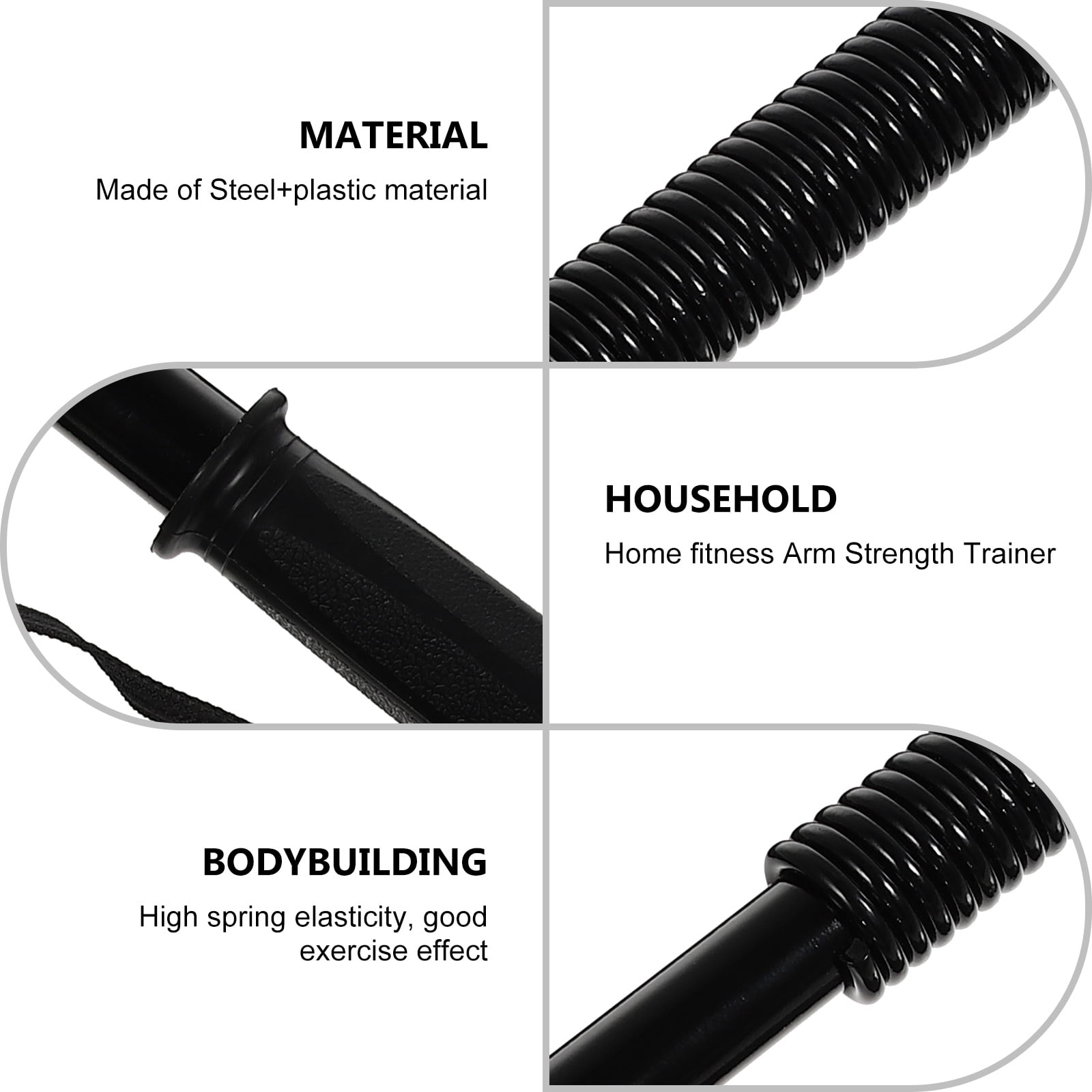 TAILTOSS Black Spring Arm Trainer, Durable and Muscle Training Tool