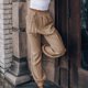 thumbnail image 2 of Pantalones cónicos para mujer, con cordón en la espalda, cintura elástica, pantalones casuales para yoga, correr, entrenamiento, senderismo, 2 of 8