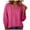 Hot Pink, variant on 3/4 Length Sleeve Tops Womens V Neck Elastic Cuffs Ruched Shirts Casual Baggy Basic Tunic Blouses,Gray,XXL