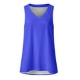 thumbnail image 3 of Moxiu Women's Summer Tank Tops V Neck Sleeveless Tops for Leggings T Shirts Loose Tunic Side Split Tanks Plus Size Dressy Casual 2025 Blue,XXXXXL, 3 of 3