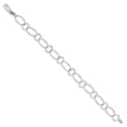 thumbnail image 2 of White Sterling Silver bracelet Chain style Fancy 7.5 in 9.25 mm, 2 of 3