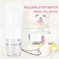 thumbnail image 5 of 1 botella de agua para perros y mascotas, cuenco portátil de viaje para perros para cachorros y gatos, botella dispensadora de agua plegable para exteriores de 280ml, color blanco JAMW Sencillez, 5 of 5