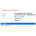 thumbnail image 2 of Left Driver Side Fuel Level Sensor - Compatible with 2003 - 2008 Infiniti G35 2004 2005 2006 2007, 2 of 2