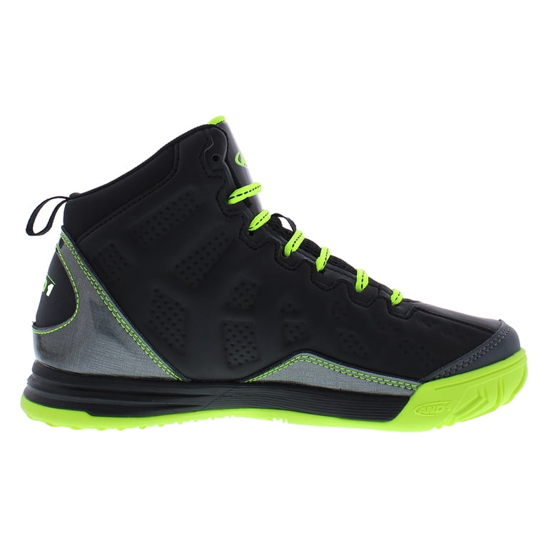 AND1 Show Out PS Boys Shoes Size 3, Color: Grey/Black/Lime  display picture 3