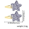 thumbnail image 3 of FENOHREFE Popular Glitters Star Hairpin Side Clip Barrettes Hair Clip Women Hair Accessories Side Pin for Girls Kids Hair Decors, 3 of 7