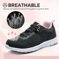 thumbnail image 5 of SPIEZ Women's Lightweight Composite Toe Safety Shoes, Slip Resistant Puncture Proof Work Shoes, Breathable Safety Toe Sneakers for Work and Daily Wear - Black Size 6, 5 of 9