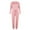 Pink, variant on Aoochasliy Ladies Tops Long Sleeve Clearance Trendy O-neck Solid Pullover Long Sleeve Bandage Loose Pants Sweatsuits