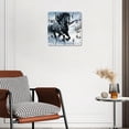 thumbnail image 3 of 12 Inch Wall Clock Battery Operated Silent Clock Decorative for Office, Kitchen, Outdoor, Living Room，Black Horse Winter Creative, 3 of 4