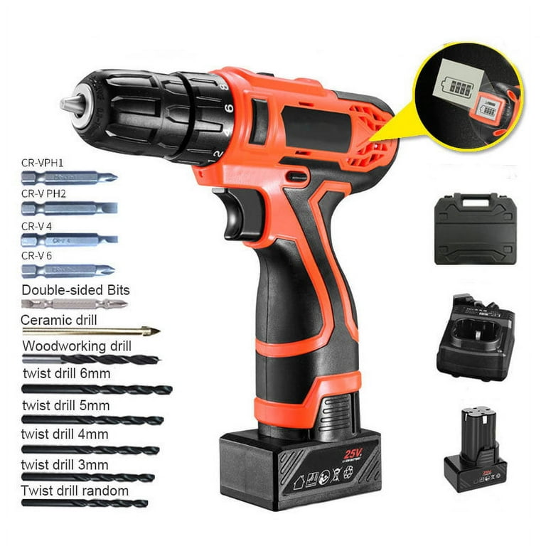 KATSU Tools 102378 Dual Speed Rechargeable Electric Drill Screwdriver 12V  37cm : : Tools & Home Improvement