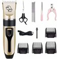 thumbnail image 1 of Dog Clippers, USB Rechargeable Cordless Dog Grooming Kit, Low Noise Electric Pets Hair Trimmers Shaver Shears with Comb Guides Scissors Nail Kits for Dogs, Cats and Rabbits, 1 of 9
