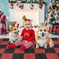 thumbnail image 4 of Christmas Geometric Plaid Rug Runner 2' x 6', Non-Slip Hallway Rugs, Machine Washable Low Pile Carpet Runner, Indoor Floor Mats for Laundry, Bedroom, Red Black, 4 of 8