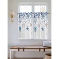 thumbnail image 5 of Blue Eucalyptus Coastal Kitchen Curtains 54 Inches length, Beach Starfish Jellyfish Window Treatment Curtain Drapes, Decorative Window Curtains for Bedroom Cafe, 52"x54", 2 Panels, 5 of 7