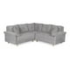 thumbnail image 2 of Sala Esquinera de Velvet Gris Claro Makora Modelo Elton, 2 of 8