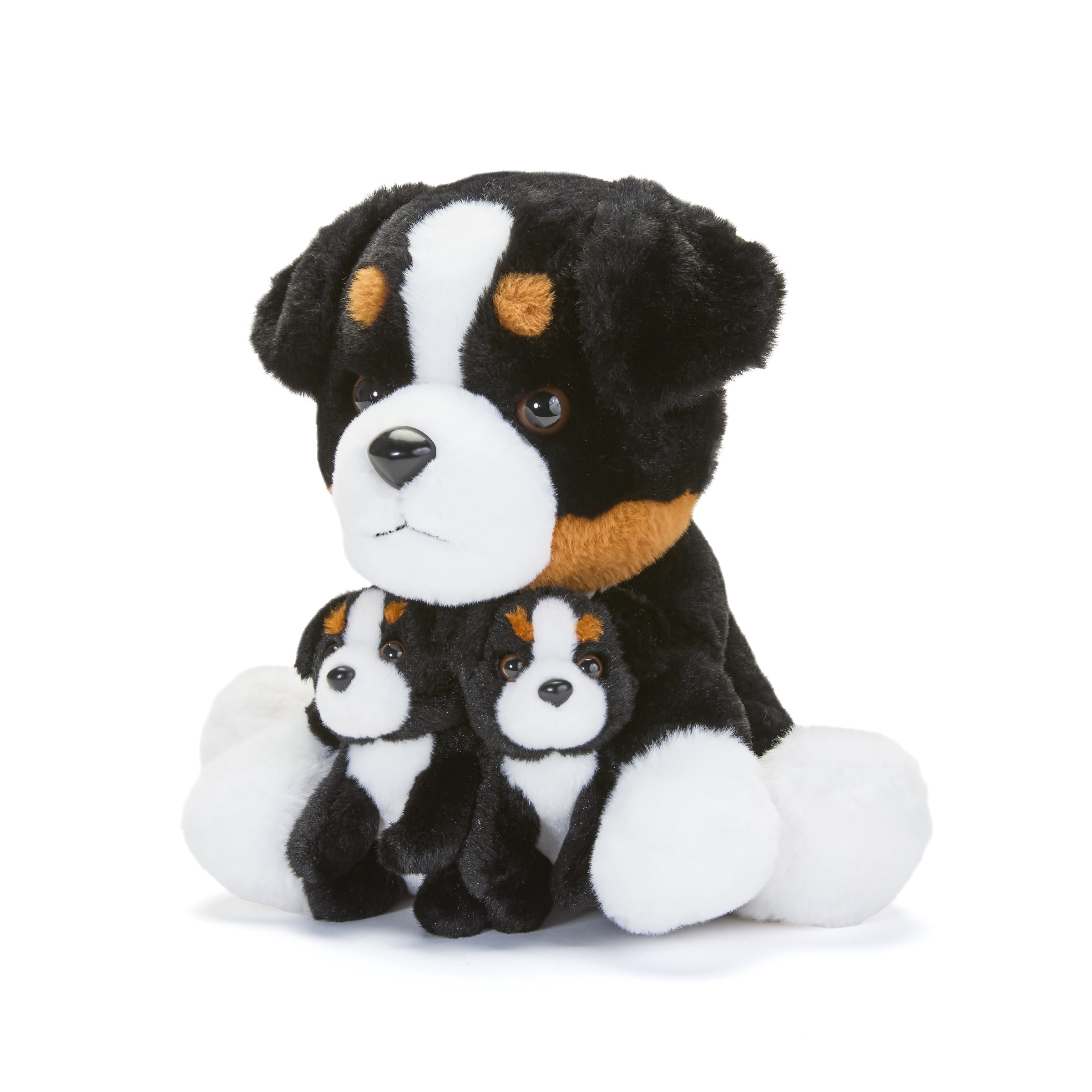Hugs & Cuddles™ Fluffy Fam 10” Bernese Dog Mommy & Babies Plush Set