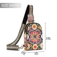 thumbnail image 2 of FORMRS Womens Crossbody Sling Bag Travel Daypack Shoulder Chest Backpack, Colorful Floral Pattern, 2 of 7