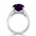 thumbnail image 6 of HeartsAndYou 3ct Natural Purple Amethyst Dual Band Engagement Ring 100% 14k SOLID White Gold, 6 of 9