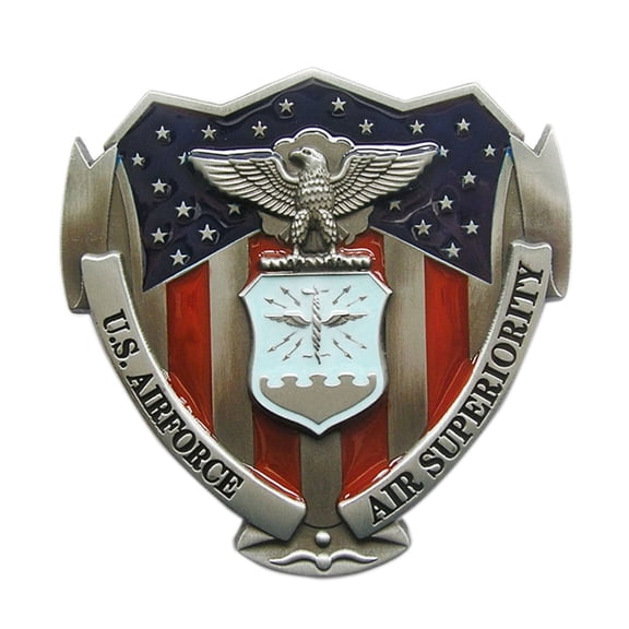 Vintage Enamel US Air Hero Flag Belt Buckle Gurtelschnalle