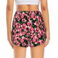 thumbnail image 2 of Lsque Trendy Floral Printed Women's Running Shorts with Liner Pockets,Elastic Quick Dry Workout Athletic Gym Yoga Shorts,Womens High Waist Shorts-XX-Large, 2 of 9