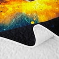 thumbnail image 5 of Erosebridal Neon Soccer Sport Quilt King for Boys Men, Orange Flame Print King Coverlet Set, 3-Piece, 5 of 7