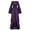 Purple, variant on Fesfesfes Women Dress Casual Halloween Long Sleeve Splicing Solid Gothic Cosplay Dress Plus Size $10