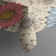 thumbnail image 3 of Beige Colorful Sunflower Pattern Rectangle Tablecloth 60"x84",Waterproof Polyester Rectangle Table Cloth, Wipeable Spillproof Polyester Tablecloth for Dining, Camping, Indoor and Outdoor, 3 of 5