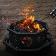 thumbnail image 2 of MistMo 35 inch Fire Pit, Outdoor Fire Pit Wood Burning Fire Pits with Cooking Grill, 2 of 6