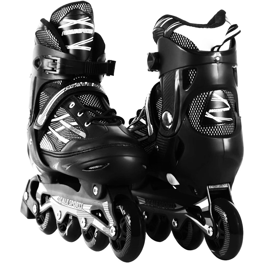 Black Adjustable Inline Skates 811 Sizes For Adult Men Women Youth