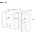 thumbnail image 4 of Storage Cabinet Sideboard with 3 Tempered Glass Doors and Adjustable Shelf for Living Room Dining Room Study Entrance, 4 of 10