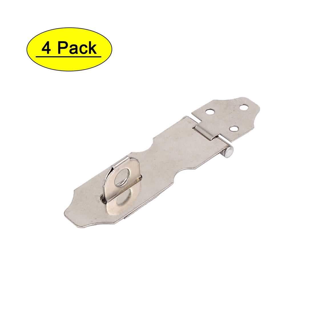Uxcell Cupboard Drawer Door Steel Screw Mounted Hasp Staples Security Latch Locks 4pcs