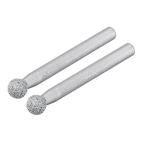 

Diamond Mounted Points 60 Grit 8.5mm Brazed Grinder Sphere Head 6mm Shank Grinding Rotary Bit 2 Pack