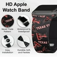 thumbnail image 2 of Red Raiders HD Scattered Logo Unisex Watch Band for Apple Watch, 38/40/41mm(42mm Series 10) Short by Affinity Bands, 2 of 3