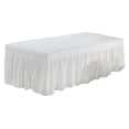 thumbnail image 1 of 190x70cm Salón de belleza ligero de mesa de Cubierta de cama con orificio facial Blanco Sunnimix Hoja de cenefa de mesa de masaje, 1 of 8