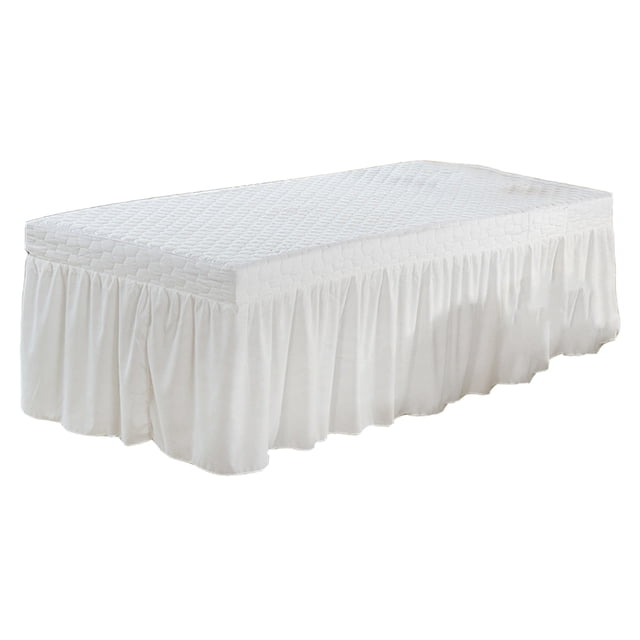 190x70cm Salón de belleza ligero de mesa de Cubierta de cama con orificio facial Blanco Sunnimix Hoja de cenefa de mesa de masaje