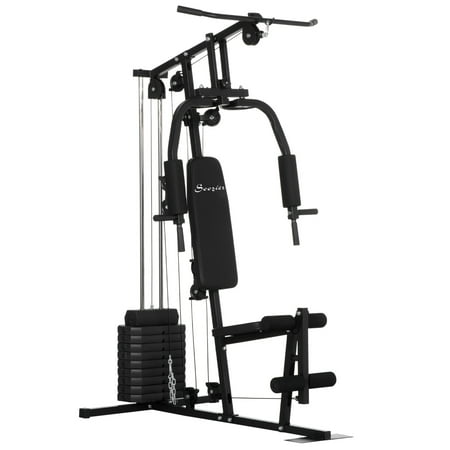 Soozier Home Gym Machine, Multifunction Gym Equipment with 99lbs Weight ...