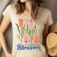 thumbnail image 4 of Graphic T-Shirt Let Your Dream Blossom Floral Print for Women, Black, Size 3XL, 4 of 6