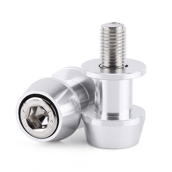 Anauto Motorcycle Swing Arm Spools 8/10mm CNC Aluminium Alloy Swing Arm Sliders Spools Stand Swingarm Bobbins Fit for for for Suzuki(8MM-Silver)