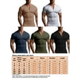 thumbnail image 5 of Fangasis Men T-shirt Short Sleeve T Shirts Slim Fit Summer Tops Mens Fashion Blouse Casual Holiday Basic Tee White S, 5 of 5
