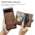 thumbnail image 7 of Detachable Wallet Case for Google Pixel 6 Pro 5G 2021, Allytech PU Leather Credit Card Slot Holder Kickstand Flip Magnetic Snap 2 in 1 Functional Wallet Case for Pixel 6 Pro (6.7"), Brown, 7 of 7
