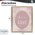 thumbnail image 4 of Stupell Industries Modern Pink Golden Affirmation Gold Floating Frame Canvas Art, 17 x 21, by Christine Simpson Art, 4 of 8